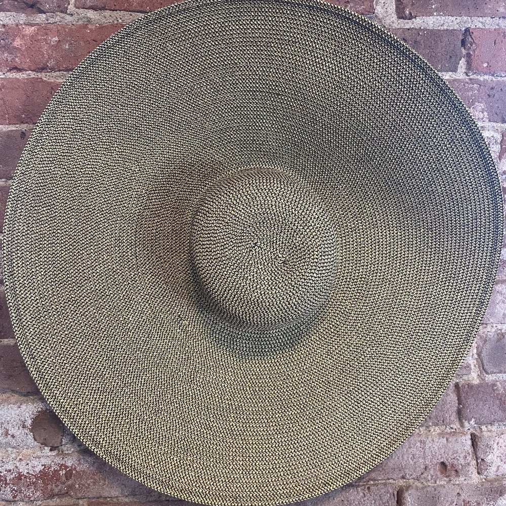 Oversized straw/gold hat NWT $30